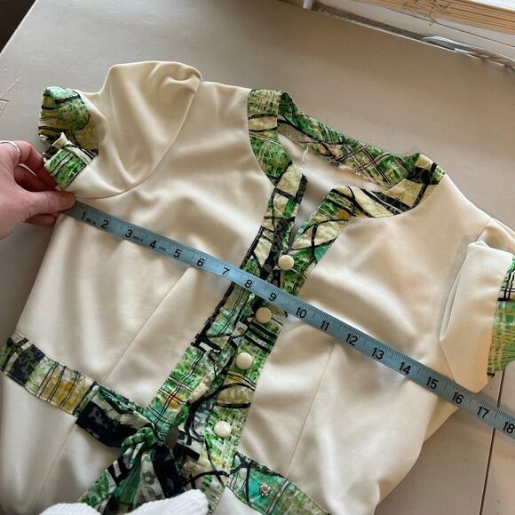 Handmade Vintage 1960s Mod Bow Embellished Short Sleeve Blouse - XS - Picture 11 of 15